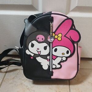 Cute Black and Pink Character Backpack